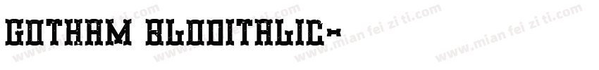 Gotham BlodItalic字体转换
